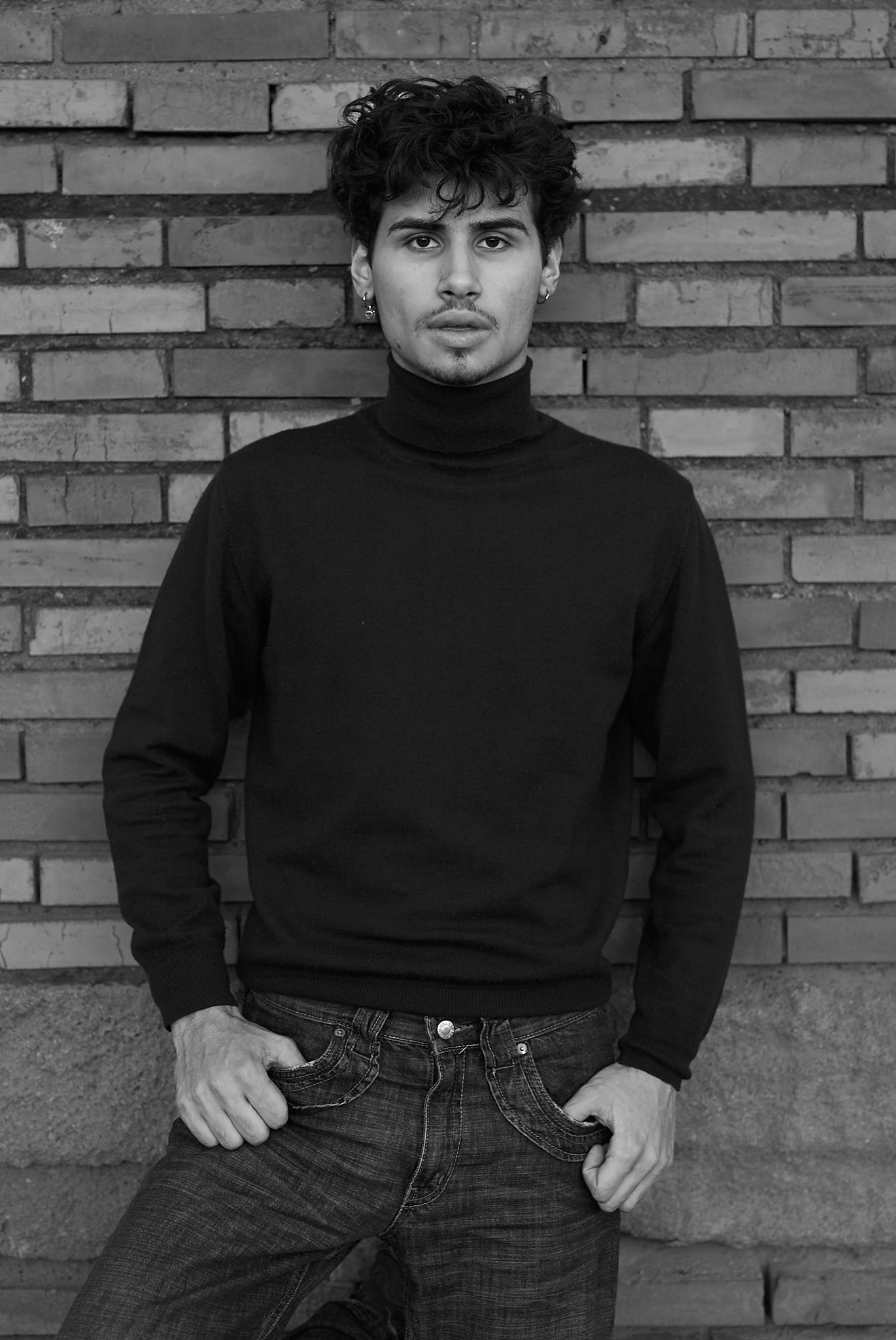Black and white portrait of a man